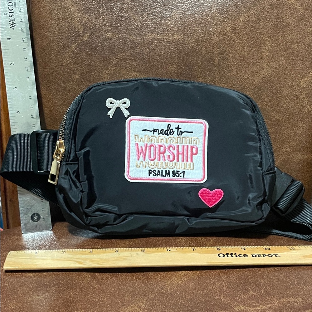 Black Worship Crossbody Bag